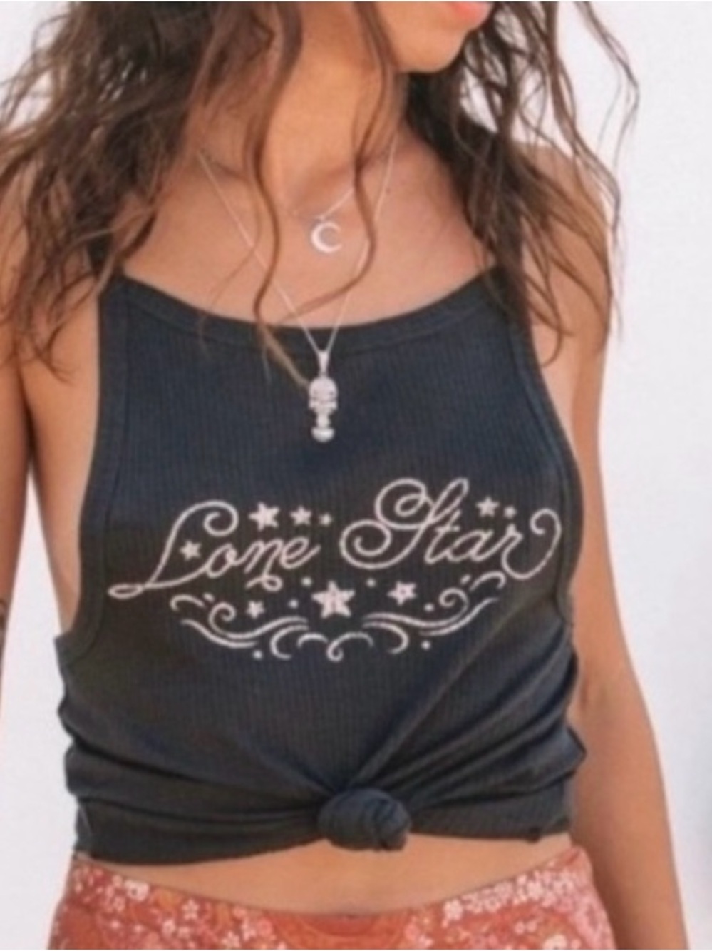 Spell lone star ribbed tank top